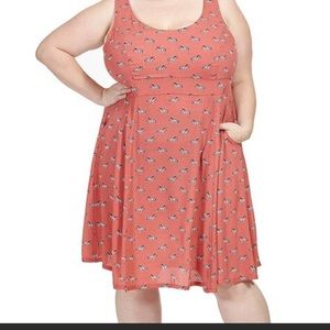 Cherry velvet plus zebra print dress